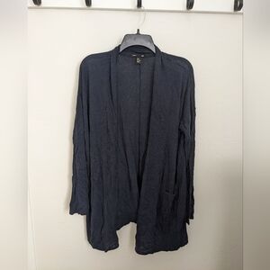 H&M Lightweight Navy Waterfall Cardigan